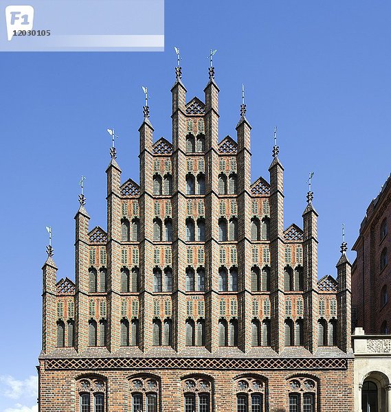 Giebel  Altes Rathaus  Norddeutsche Backsteingotik  Hannover  Niedersachsen  Deutschland  Europa