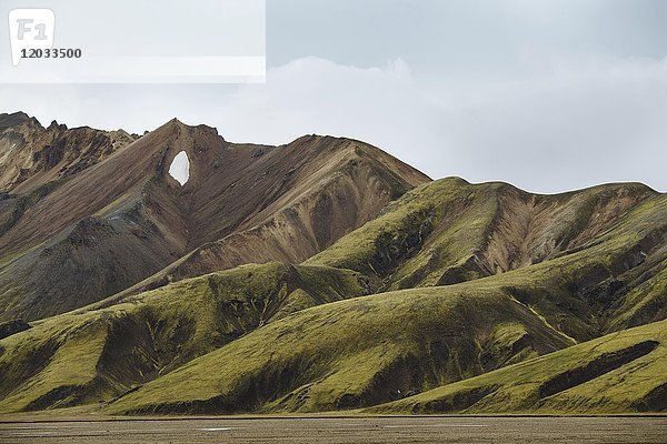 Vulkanische Berge  Landmannalaugar  Hochland  Island  Europa