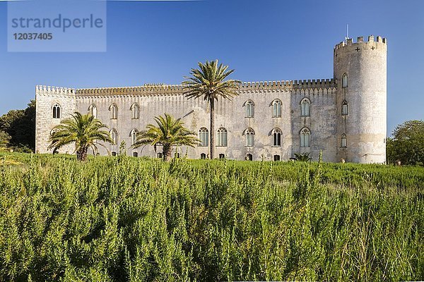 Palast Castello di Donnafugata  venezianische Neorenaissance  Provinz Ragusa  Sizilien  Italien  Europa