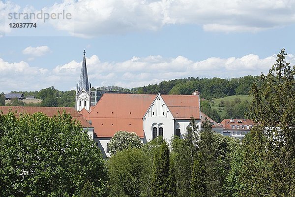 Universität mit Pfarr- und Universitätskirche St. Nikola  Passau  Niederbayern  Bayern  Deutschland  Europa