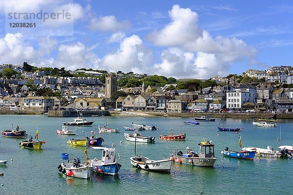 Fischerhafen  St Ives  Cornwall  England  Großbritannien  Europa