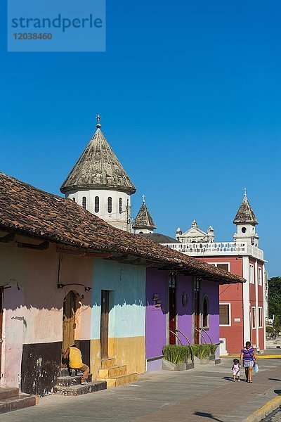 Koloniale Architektur  Altstadt von Granada  Nicaragua  Mittelamerika