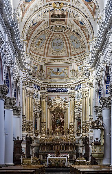 Vierung und Apsis  Kathedrale Duomo di San Pietro  Barock  Modica  Monti Iblei  Val di Noto  UNESCO Weltkulturerbe  Provincia di Ragusa  Sizilien  Italien  Europa