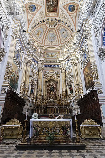 Altar  Chor  Apsis  Kathedrale Duomo di San Pietro  Barock  Modica  Monti Iblei  Val di Noto  UNESCO Weltkulturerbe  Provincia di Ragusa  Sizilien  Italien  Europa