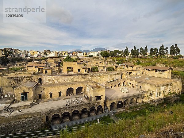 Herculaneum  Ausgrabungsstätte  Golf von Neapel  Kampanien  Italien  Europa