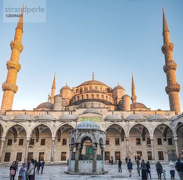 Blaue Moschee  Sultan Ahmet Camii  Sultanahmet  europäischer Teil  Istanbul  Türkei  Asien