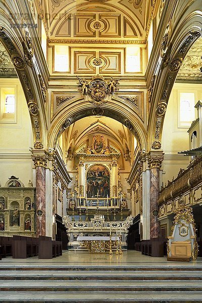 Innenansicht mit Altarraum  Kathedrale  Sassi di Matera  Kulturhauptstadt 2019  Matera  Provinz Basilikata  Italien  Europa