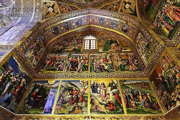 Fresken in der armenisch-orthodoxen Vank Kathedrale  Isfahan  Iran