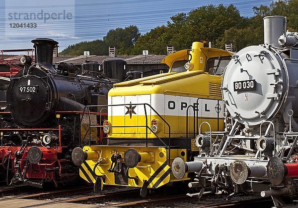 Letzte Lokomotive von Opel  Eisenbahnmuseum Dahlhausen  Bochum  Ruhrgebiet  Nordrhein-Westfalen  Deutschland  Europa