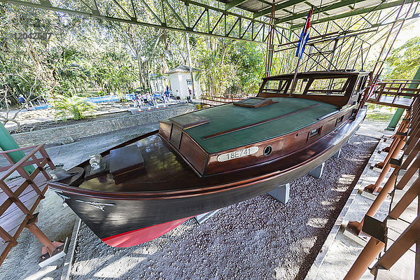 Ernest Hemingways Boot namens Pilar auf der Finca Vigia (Finca La Vigia)  in San Francisco de Paula Ward in Havanna  Kuba  Westindien  Mittelamerika