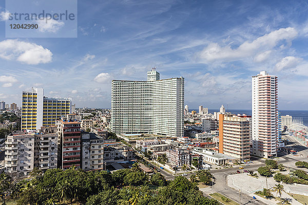 Blick vom Dach des Hotel Nacional auf das Stadtbild von Vedado  Havanna  Kuba  Westindien  Mittelamerika