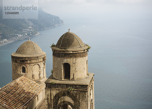 Blick von der Villa Rufolo  Ravello  Amalfiküste  UNESCO-Weltkulturerbe  Kampanien  Italien  Europa