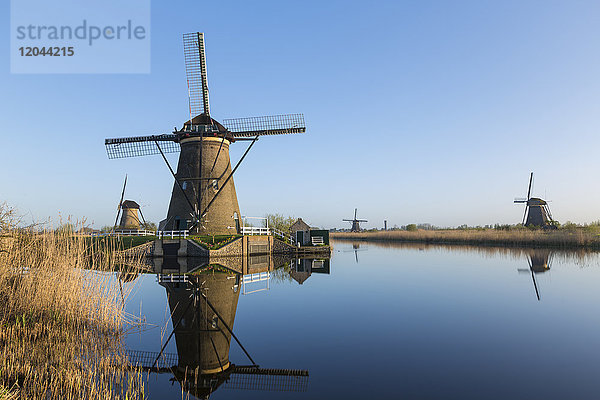 Windmühlen  Kinderdijk  UNESCO-Welterbe  Niederlande  Europa