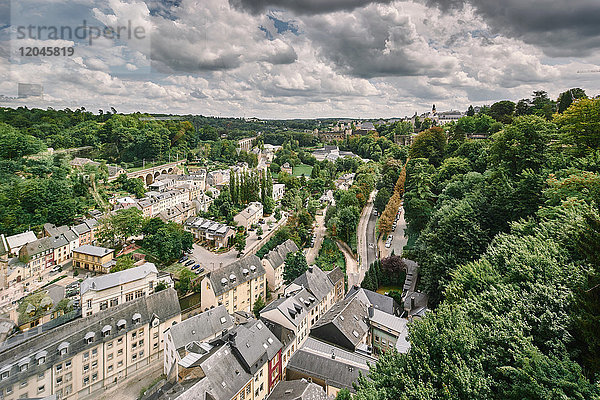 Erhöhte Ansicht der Stadt Luxemburg  Europa