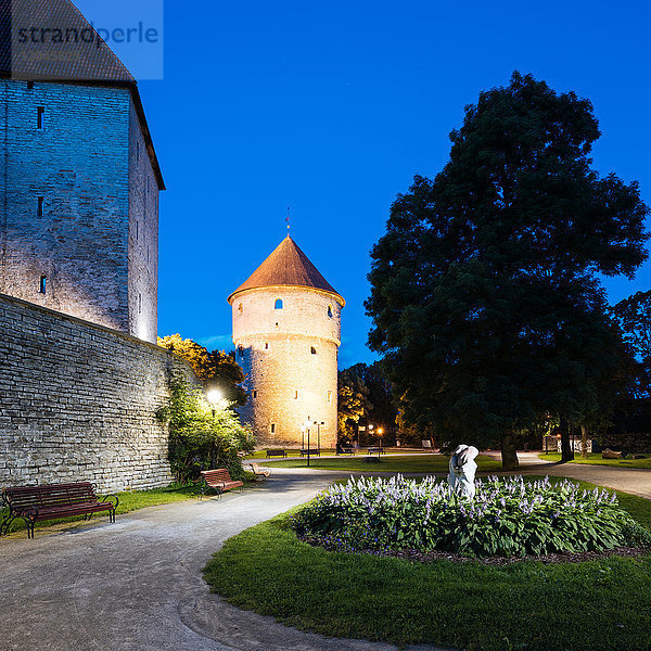 Viru-Tor bei Nacht  Tallinn  Estland