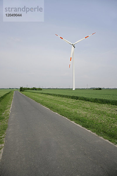 Windturbine und Straße