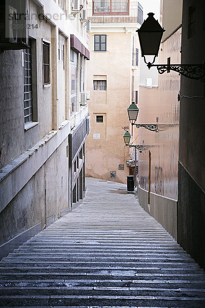 Treppenhaus und Gebäudeaußenseite  Palma  Mallorca  Spanien