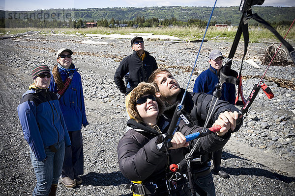 Kitesurfen  Unterricht  Kachemak Bay  Homer Alaska