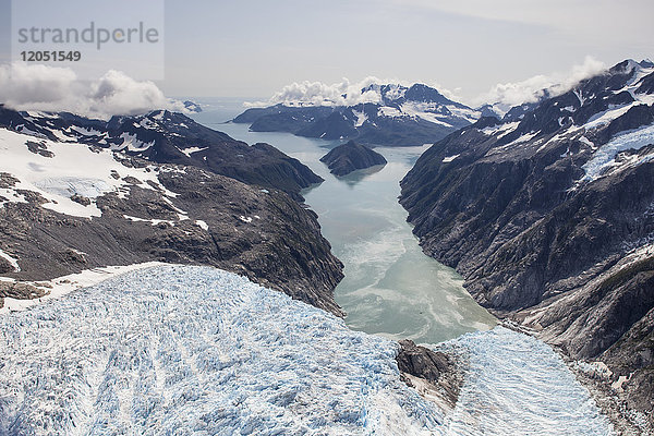Luftaufnahme des Northwestern Glacier  Kenai Fjords National Park  Kenai Peninsula  Southcentral Alaska  USA
