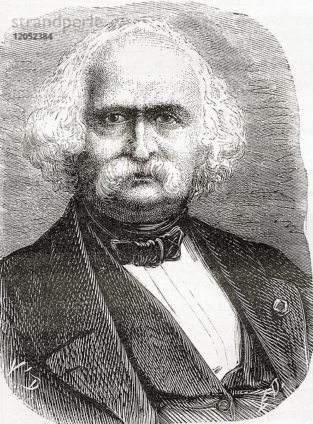 Jean Albert Vincent Auguste Perdonnet  1801 - 1867. Französischer Eisenbahningenieur. Aus Les Merveilles de la Science  veröffentlicht 1870.