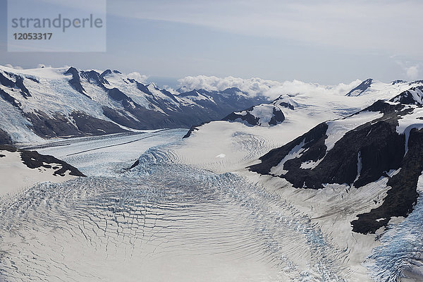 Chernof Glacier und Mccarty Glacier  Harding Ice Field  Kenai Fjords National Park; Alaska  Vereinigte Staaten Von Amerika