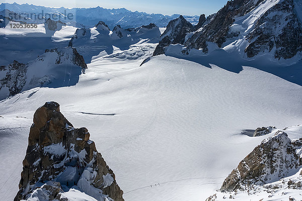 Vallee Blanche  Skifahren abseits der Pisten; Chamonix  Frankreich