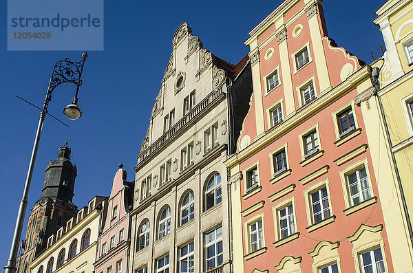 Details von alten Gebäuden auf dem Marktplatz; Breslau  Niederschlesien  Polen