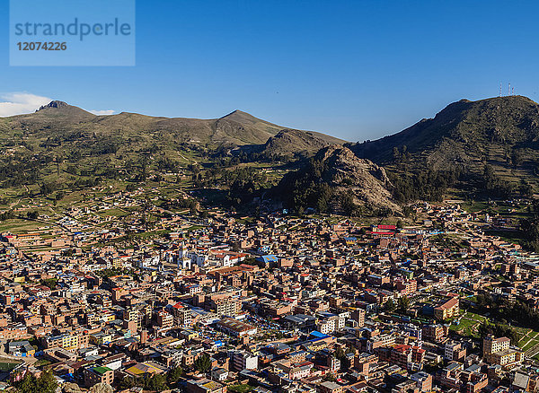 Copacabana  Blick von oben  Departement La Paz  Bolivien  Südamerika