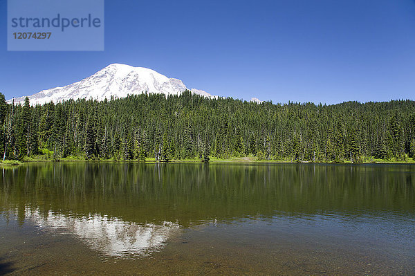 Reflection Lake  Mount Rainier National Park  Bundesstaat Washington  Vereinigte Staaten von Amerika  Nordamerika