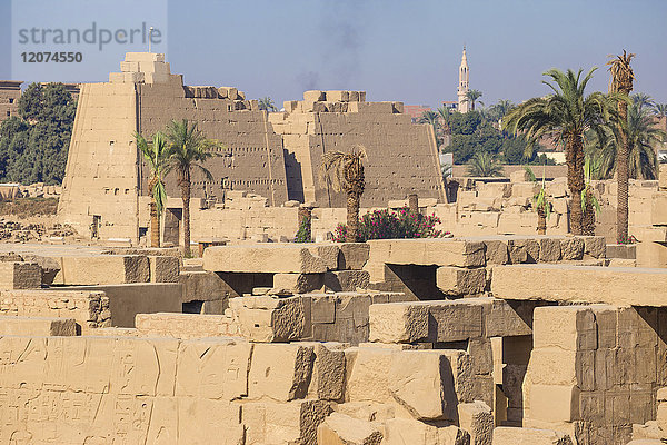 Karnak-Tempel  UNESCO-Weltkulturerbe  bei Luxor  Ägypten  Nordafrika  Afrika