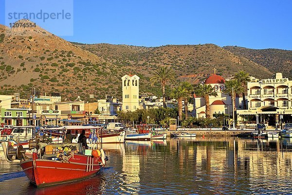 Hafen von Elounda  Elounda  Kreta  Griechische Inseln  Griechenland  Europa