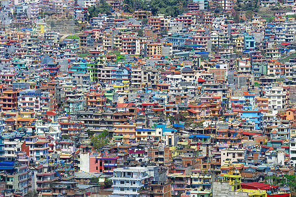 Blick über Kathmandu  Nepal  Asien