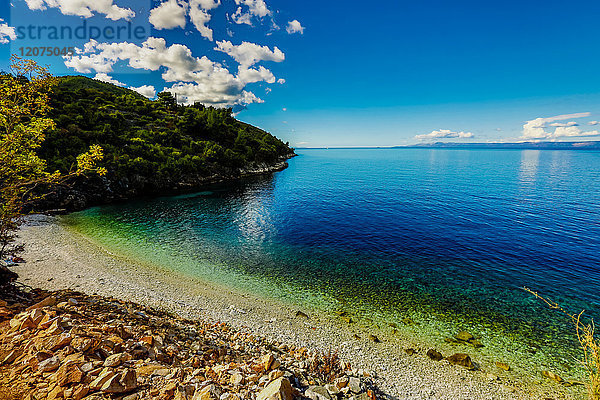 Racisce Strand auf der Insel Korcula  Kroatien  Europa