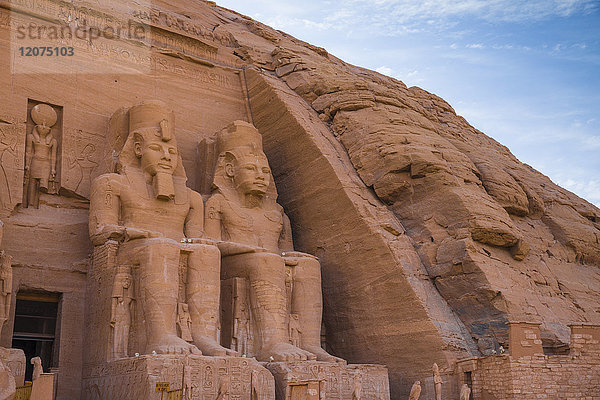 Der Große Tempel (Tempel von Ramses II)  Abu Simbel  UNESCO-Weltkulturerbe  Ägypten  Nordafrika  Afrika