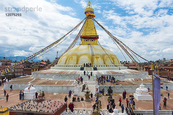 Boudhanath Stupa  größte Stupa Asiens  UNESCO-Weltkulturerbe  Kathmandu  Nepal  Asien