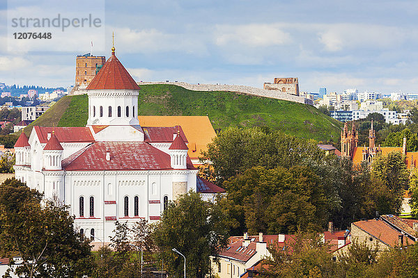Litauen  Vilnius  Theotokos-Kathedrale und Stadtbild im Hintergrund