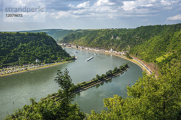 Deutschland  Rheinland-Pfalz  Oberes Mittelrheintal  Blick auf Kaub