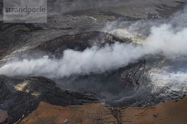 USA  Hawaii  Big Island  Hawaii Volcanoes National Park  Luftaufnahme des Pu'u O'o'-Kraters