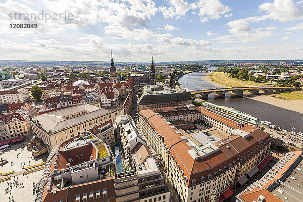 Deutschland  Dresden  Blick über die Altstadt