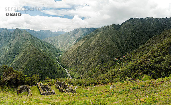 Intipata auf dem Inkapfad  Inka  Huanuco  Peru  Südamerika