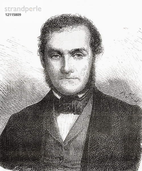 Robert Wilhelm Eberhard Bunsen  1811 - 1899. Deutscher Chemiker. Aus Les Merveilles de la Science  veröffentlicht 1870.