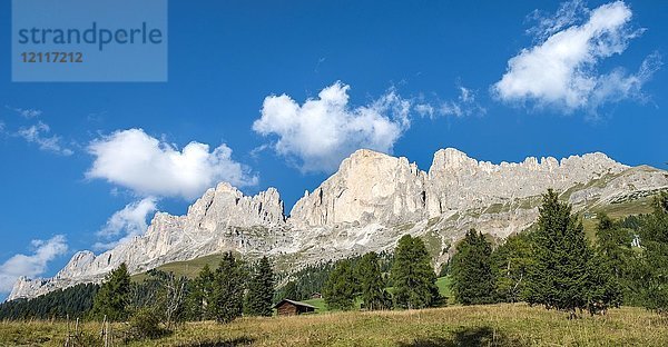 Westwand der Rosengartengruppe  Rotwand  Dolomiten  Südtirol  Trentino-Südtirol  Italien  Europa