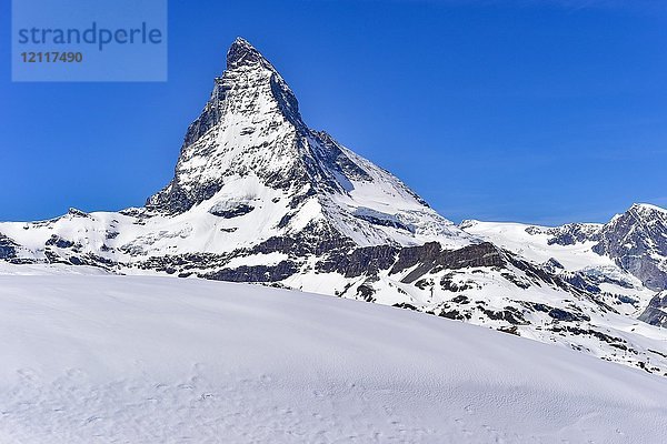 Matterhorn vom Riffelberg  Zermatt  Schweiz  Europa
