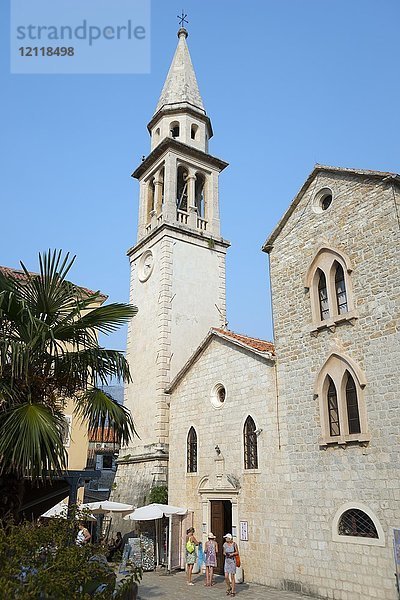 Kirche St. Johannes der Täufer  Altstadt  Budva  Montenegro  Europa