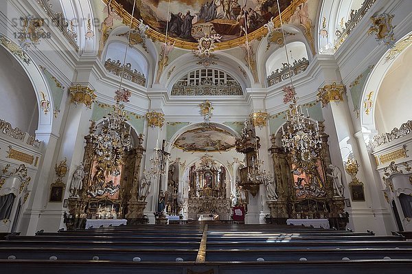 Katholische Klosterkirche Altomünster  erbaut 1763 von Michael Fischer  Altomünster  Bayern  Deutschland  Europa