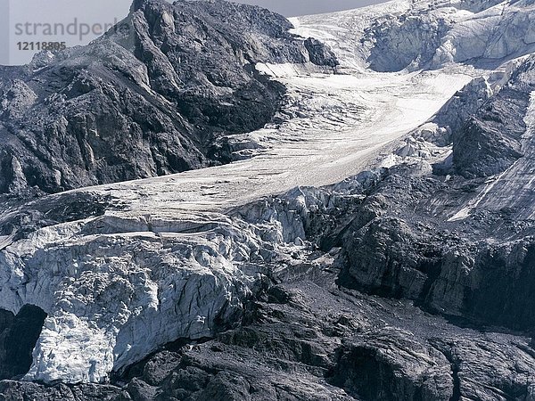 Gletscherzunge  Gletscher am Ortler  Südtirol  Italien  Europa