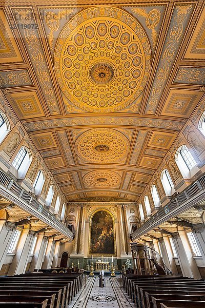 The Painted Hall  Old Royal Naval College Greenwich  London  England  Vereinigtes Königreich  Europa