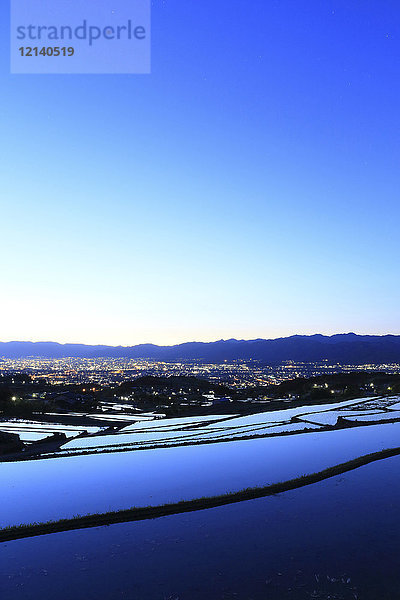 Reisfelder  Präfektur Yamanashi  Japan