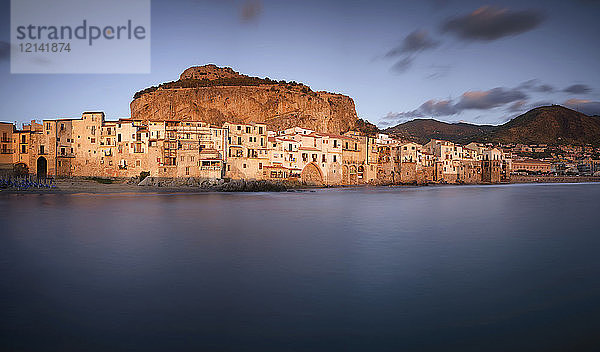 Italy  Sicily  Cefalu in the evening