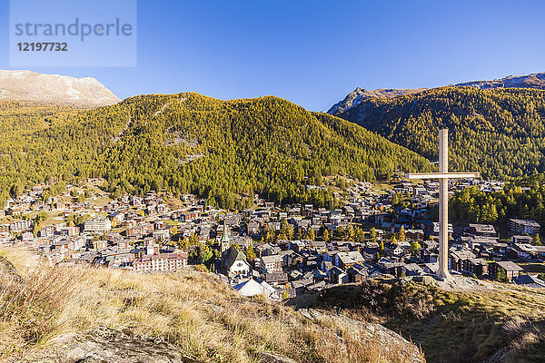 Schweiz  Wallis  Zermatt  Stadtbild